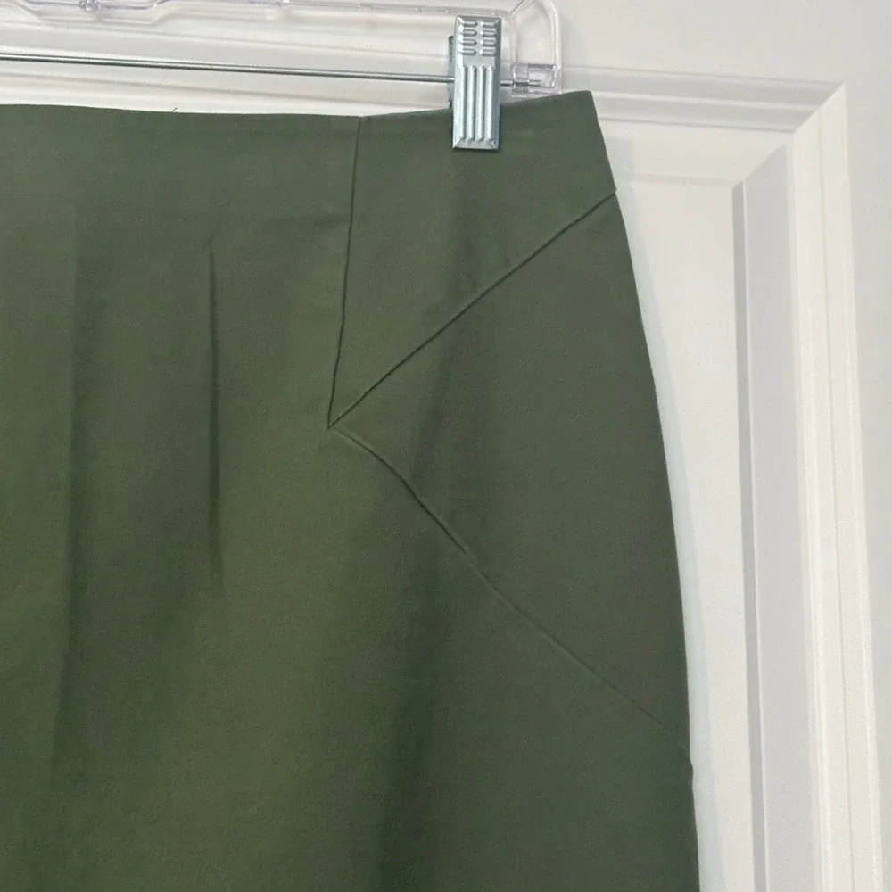 Kate Spade Saturday Green Geometric Seam Mini Skirt Womens Size 6